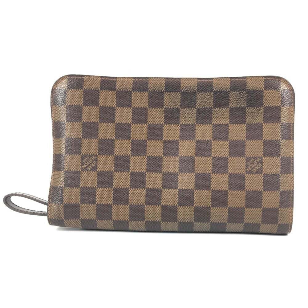 LOUIS VUITTON Authentic Brown Damier Canvas Pouch - Picture 2 of 16